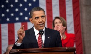 President Barack Obama discusses his plan for health care reform in a speech delivered to a joint session of the 111th United States Congress on September 9, 2009.