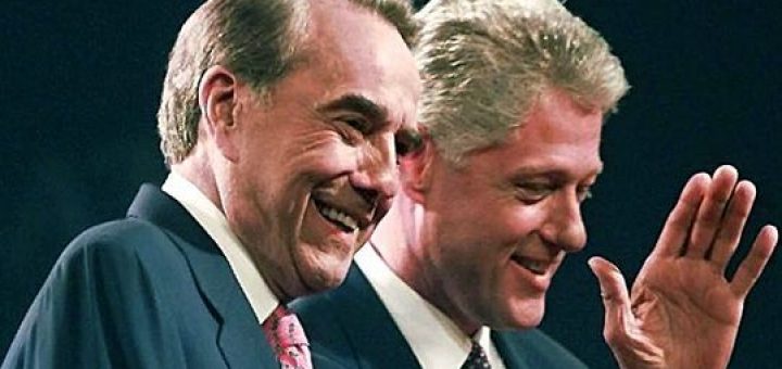 1996 Presidential Candidates Bob Dole and Bill Clinton